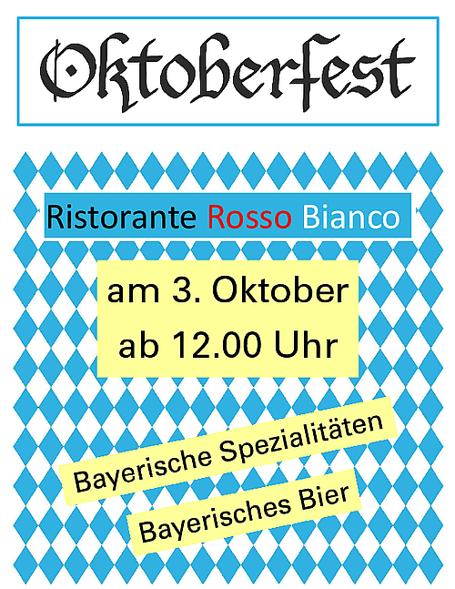 Oktoberfest im Ristorante Rosso Bianco